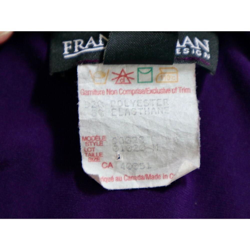 Frank Lyman Size 10 Gathered Bust Bodycon Mini Dress Ruched Purple - Picture 9 of 9